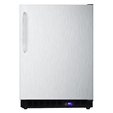 Summit SCFF53BXCSSHV 24" Built-In Undercounter All-Freezer with Stainless Steel Wrapped Exterior and Thin Handles