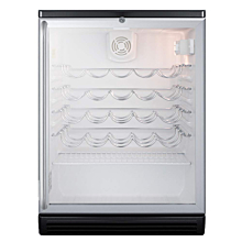 Summit SWC6GBLBISH 23.5'' Black Undercounter Wine Cellar - 5.5