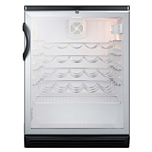 Summit SWC6GBLBI 23.5'' Black Undercounter Wine Cellar - 5.5
