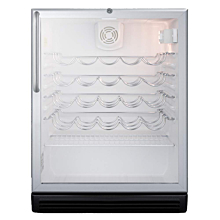 Summit SWC6GBLTBADA 23.5'' Black Wine Cellar - 5.5