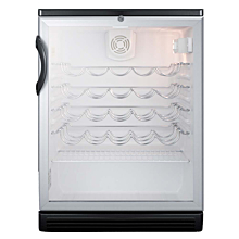 Summit SWC6GBL 23.5'' Black Wine Cellar - 5.5