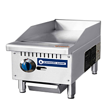Standard Range SR-G12-M 12" Commercial Countertop 1 Burner Gas Griddle with Manual Control - 30,000 BTU