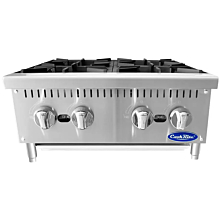 Atosa CookRite ACHP-4 24-LP" Liquid Propane Gas 4 Burner Manual Control Hot Plate - 128,000 BTU