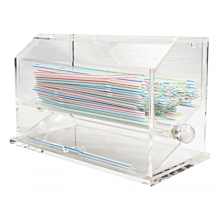 Winco ACSD-712 Acrylic Straw Dispenser