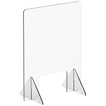 Winco ACSS-2432W Countertop Safety Shield with Window, 32" x 24"
