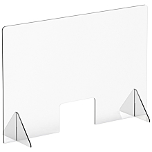 Winco ACSS-4832W Countertop Safety Shield with Window, 48" x 32"