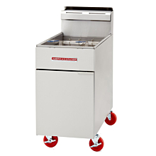 American Range AF-75-LP 80 lb. Full Size Liquid Propane Gas Deep Fryer - 160,000 BTU