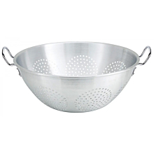 Winco ALO-16H 16 Qt. Aluminum Colander with Handles