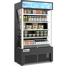 Coldline AOC-46-B 46" Black Open Air Refrigerated Display Merchandiser, Black