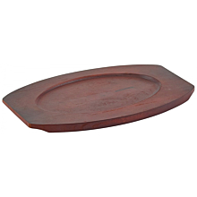 Winco APL-11UL Oval 11" Wood Sizzler Platter Underliner For APL-11