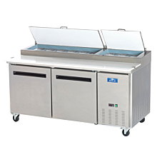 Arctic Air APP71R 71" Pizza Prep Table Refrigerator - (9) x 1/3 pans