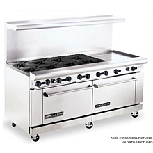 American Range 72 inch Commercial Range, Raised Griddle, AR8B-24RG - Old Style