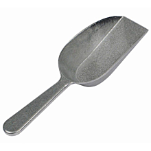 Winco ASFB-4 One Piece Flat Bottom Aluminum Scoop - 4 oz.
