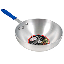 Winco ASFP-11 11" Aluminum Stir Fry Pan with Silicone Handle