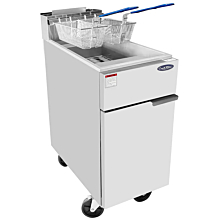 Atosa CookRite ATFS-40-NG 16" 40 lb. Natural Gas Free Standing Fryer - 90,000 BTU