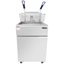 Atosa CookRite ATFS-75-NG 21" 75 lb. Natural Gas Free Standing Fryer - 150,000 BTU