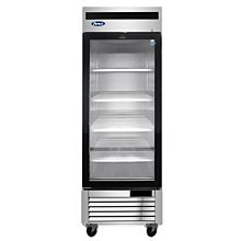 Atosa MCF8701GRL 27" Left Hinged One Section Glass Door Commercial Reach-in Freezer - Stainless Steel