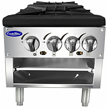 Atosa CookRite ATSP-18-2-NG 18" 2 Burner Natural Gas Double Stock Pot Stove - 160,000 BTU