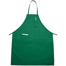 Winco BA-PLG Full Length Bright Green Bib Apron with Pocket