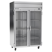 Beverage-Air HFPS2HC-1G Horizon Series 52" Glass Door All Stainless Steel Reach-In Freezer with LED Lighting