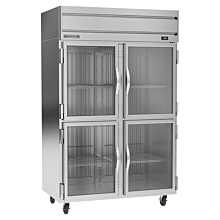 Beverage-Air HFPS2HC-1HG 2 Section Glass Half Door Reach-In Freezer - 49 Cu. Ft. / Interior - Specification Series