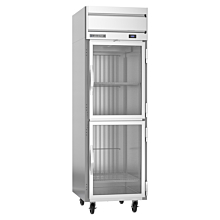Beverage-Air HFS1HC-1HG Glass Half Door Reach-In Freezer - 24 Cu. Ft., Stainless Steel Front, Gray Exterior, Stainless Steel Interior