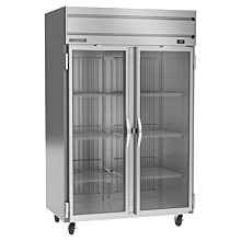 Beverage-Air HFS2HC-1G Horizon Series 52" Glass Door Reach-In Freezer with Stainless Steel Interior and LED Lighting