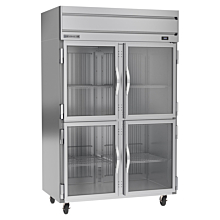 Beverage-Air HFS2HC-1HG Reach-In 2 Section Glass Half Door Freezer - 49 Cu. Ft.
