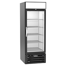 Beverage-Air MMR23HC-1-B Marketmax 27" Glass Swing Door Black Refrigerated Merchandiser with LED Lighting- 23 Cu. Ft.