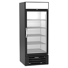 Beverage-Air MMR27HC-1-B Marketmax 30" Glass Swing Door Black Refrigerated Merchandiser with LED Lighting - 27 Cu. Ft.