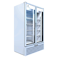 Beverage Air MT34-1W 39-1/2" Two Glass Door Merchandiser Refrigerator, White, 26.12 Cu. Ft.