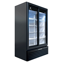 Beverage-Air MT49-1-SDB 47" Marketeer Series Black Refrigerated Sliding Glass Door Merchandiser with LED Lighting