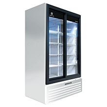 Beverage-Air MT53-1-SDW 54" Marketeer Series White Refrigerated Glass Door Merchandiser with LED Lighting