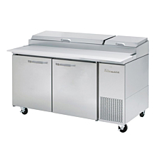 Blue Air BAPP67-HC 67" Refrigerated Pizza Prep Table with Two Swing Doors - 20.2 Cu. Ft.
