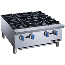 Blue Lava BLHP24 24" Four Burner  Countertop Heavy-Duty Gas Hot Plate - 112,000 BTU