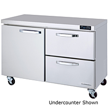 Blue Air BLUR60-D2R-WT-HC 60" Worktop Refrigerator with Door & 2 Right Drawers - 17 Cu. Ft.