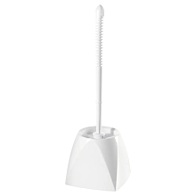 Winco BR-15SET White Toilet Bowl Brush with Caddy