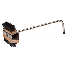 Winco BR-21 Wire Dual Headed Cleaning Brush with 28" Stainless Steel Handle