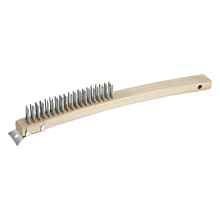 Winco BR-319 14" Wire Brush with Steel Bristles