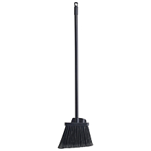 Winco BRF-6K-H 30" Black Lobby Broom with Straight Bristles and Black Handle