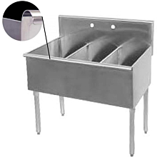  Economy 3 Compartment Utility Sink, 12