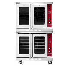 Migali C-CO2-NG 38" Full Size Double Deck Natural Gas Convection Oven - 92,000 BTU