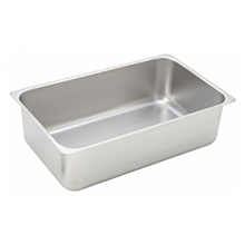 Winco C-WPP 6" Deep Full Size Stainless Steel Spillage Pan Flat Edge