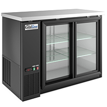 Coldline CBB-48G-SL 48" Sliding Glass Door Back Bar Cooler, Black
