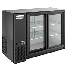 Coldline CBB-48G-SL-T 48" Underbar Height Sliding Glass Door Back Bar Cooler, Black