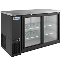 Coldline CBB-60G-SL 60" Sliding Glass Door Back Bar Cooler, Black