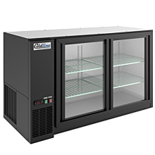 Coldline CBB-60G-SL-T 60" Underbar Height Sliding Glass Door Back Bar Cooler, Black