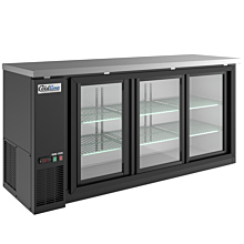 Coldline CBB-72G-SL 72" Sliding Glass Door Back Bar Cooler, Black