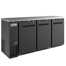Coldline CBB-72 72" Swing Solid Door Back Bar Cooler, Black