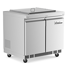 Coldline CBT-36-CPC 36" Stainless Steel Refrigerated Salad Bar, Buffet Table with Transparent Pan Cover